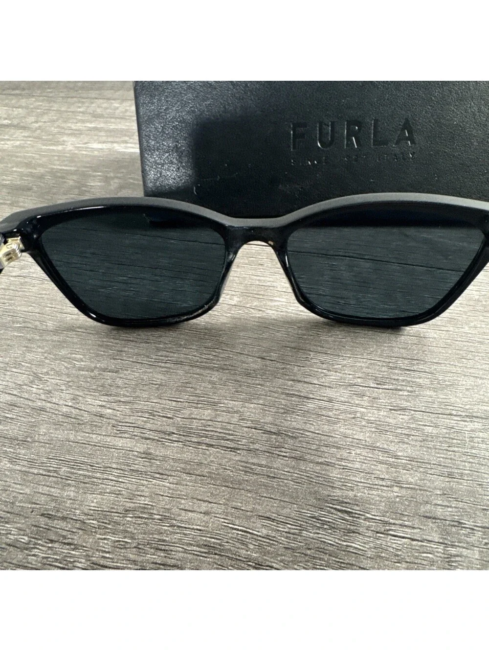 Furla Eyeglasses VFU550K 0700 Black Gold 53-16-135 FRAMES ONLY WITH CASE